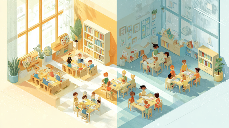 Montessori vs école traditionnelle : comparatif pédagogique détaillé